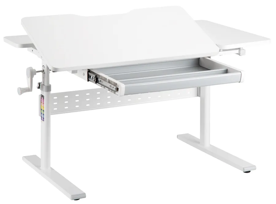 BRATECK παιδικό γραφείο E603, ρυθμιζόμενο, 100x60x54~76cm, λευκό