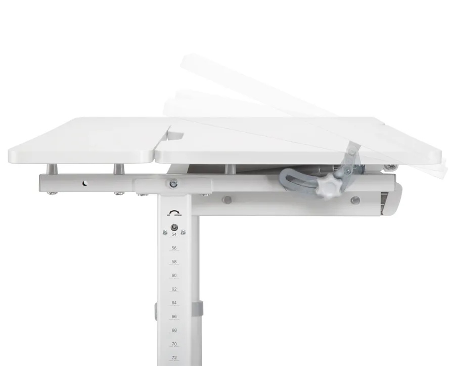 BRATECK παιδικό γραφείο E603, ρυθμιζόμενο, 100x60x54~76cm, λευκό