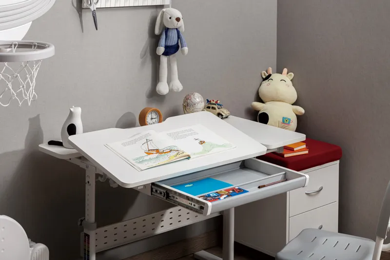 BRATECK παιδικό γραφείο E603, ρυθμιζόμενο, 100x60x54~76cm, λευκό