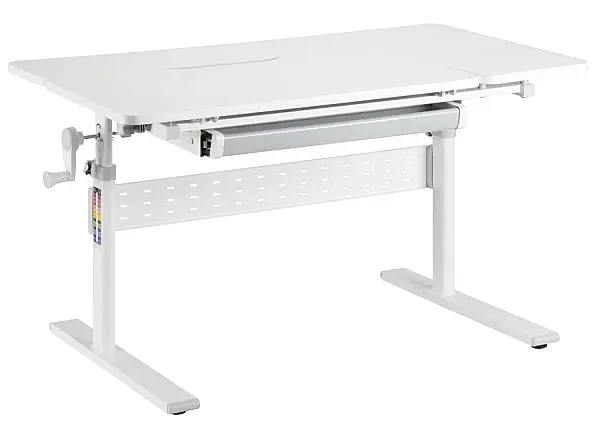 BRATECK παιδικό γραφείο E603, ρυθμιζόμενο, 100x60x54~76cm, λευκό