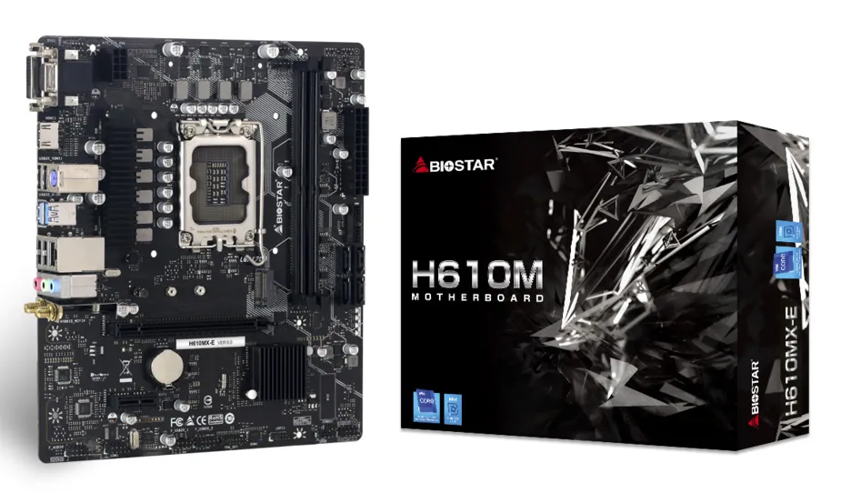 BIOSTAR μητρική H610MX-E, 2x DDR4, s1700, USB 3.2, uATX, GbE, Ver. 6.0