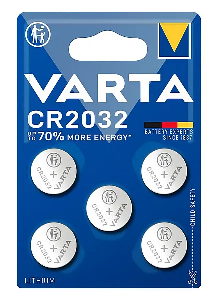 VARTA μπαταρία λιθίου CR2032, 3V, 5τμχ