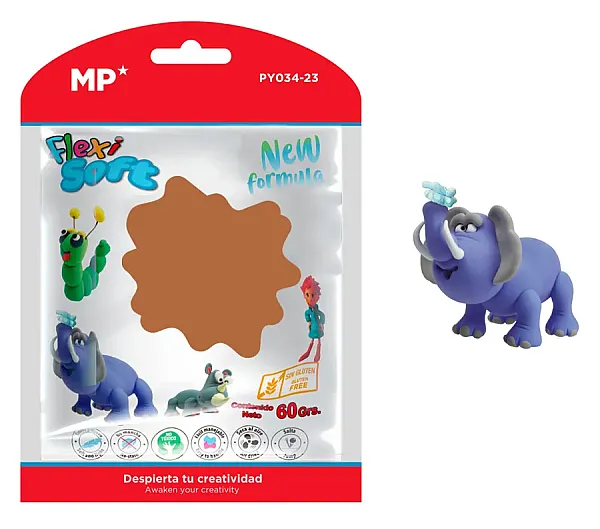 MP πλαστελίνη PY034-23, χωρίς γλουτένη, 60γρ, καφέ