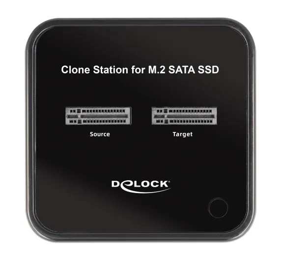 DELOCK docking station για M.2 SATA SSD 64178, 2 θέσεων, 6Gbps, clone function, μαύρο