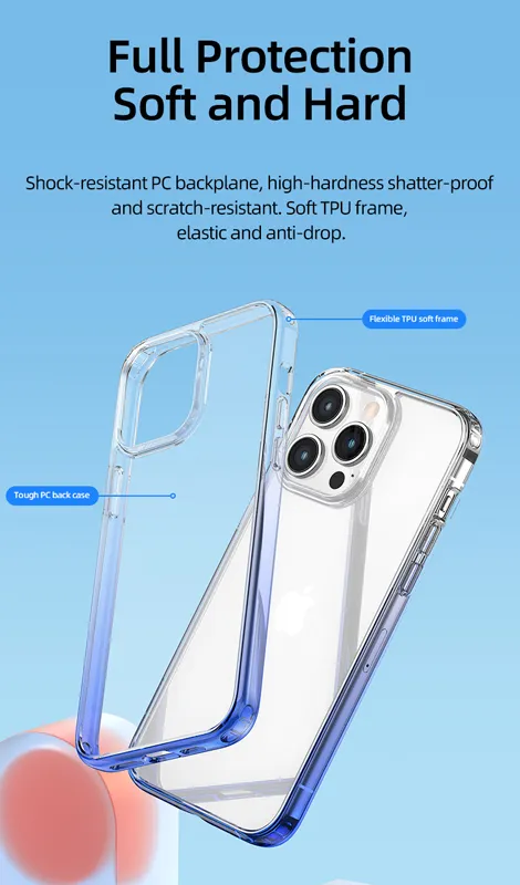 USAMS θήκη Binz για iPhone 14 Plus, μπλε & διάφανη