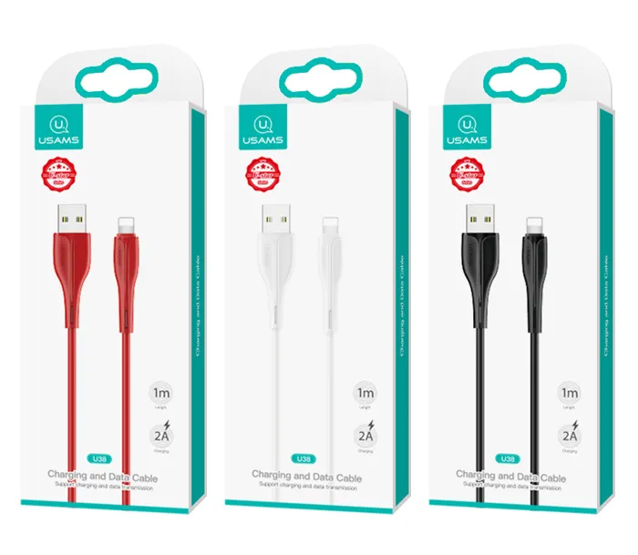 USAMS καλώδιο Lightning σε USB US-SJ371, 2A, 1m, λευκό