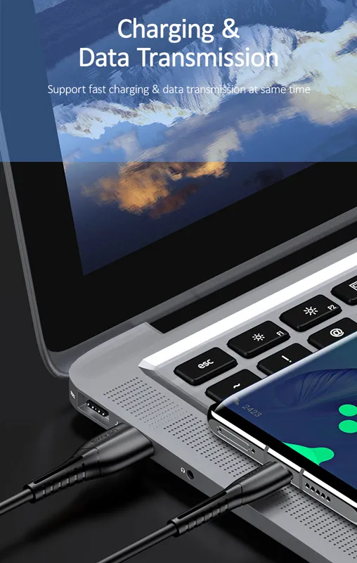 USAMS καλώδιο USB-C σε USB US-SJ366, 2A, 1m, μαύρο