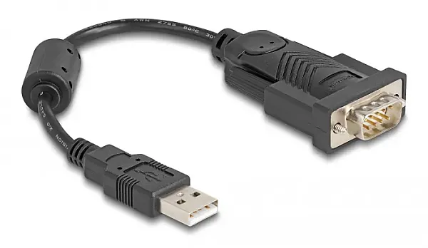 DELOCK αντάπορας USB σε RS-232 61549, 921.6Kbps, 0.25m, μαύρος