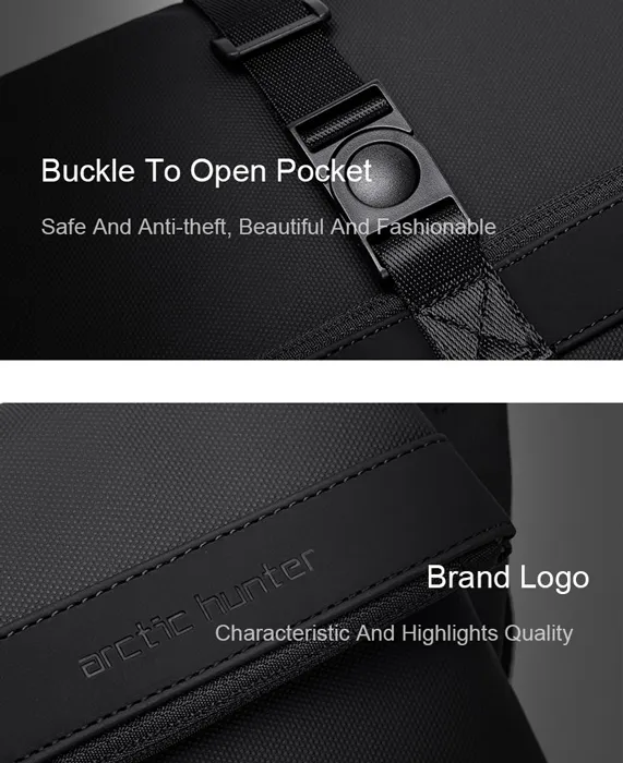 ARCTIC HUNTER τσάντα ώμου K00567 με θήκη tablet, 6L, μαύρη