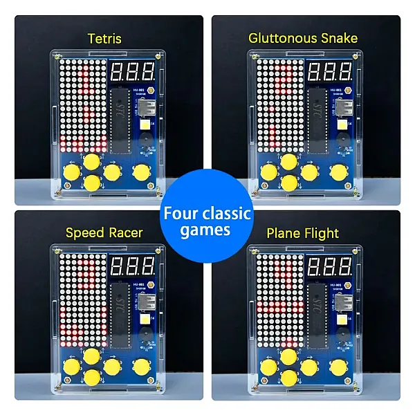 KEYESTUDIO 51 Microcontroller Game Boy 60720213 για Arduino, 4 παιχνίδια