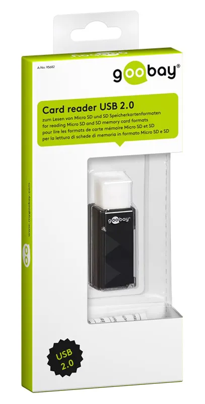 GOOBAY card reader 95682 για SD κάρτα μνήμης, 480 Mbps, μαύρο