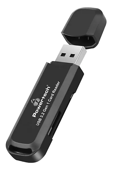 POWERTECH card reader PT-1112 για SD & micro SD, USB 3.2, 5Gbps, μαύρο