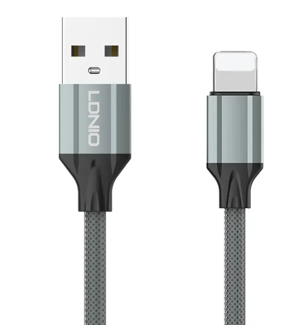 LDNIO καλώδιο Lightning σε USB LS442, 2.4A, 2m, γκρι