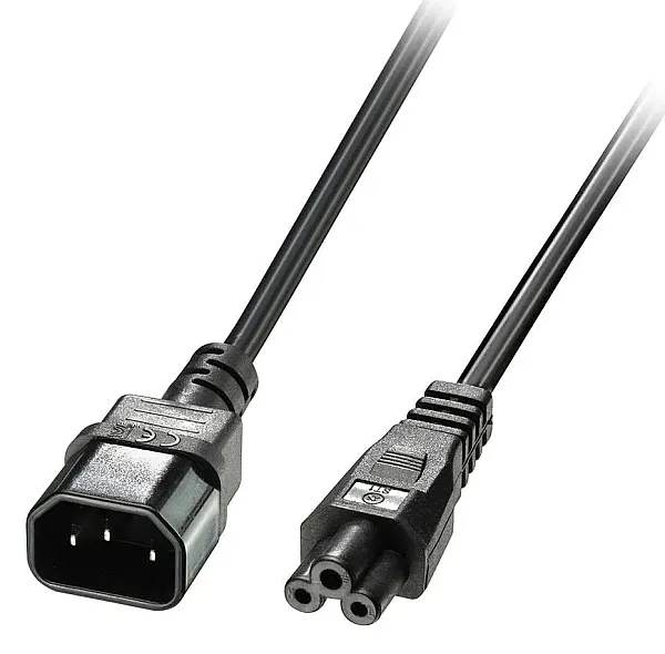 POWERTECH καλώδιο τροφοδοσίας CAB-P034, 0.75mm², copper, 1m, μαύρο