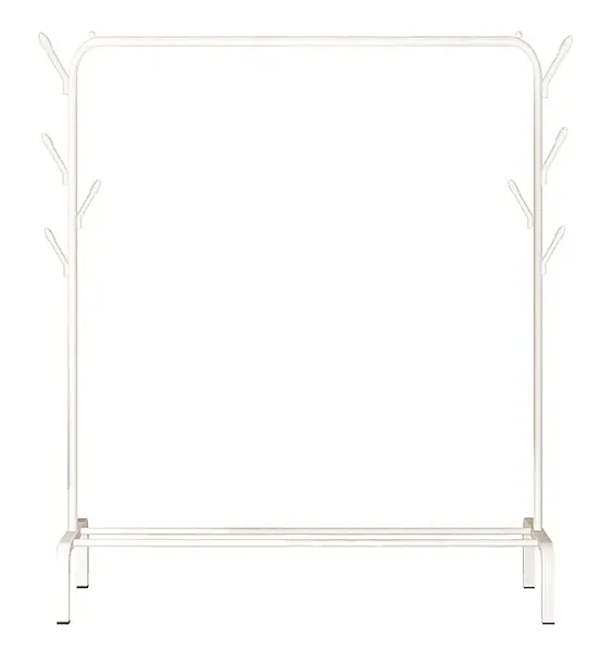 Κρεμάστρα δαπέδου HUH-0127, μεταλλική, 110x40x150cm, λευκή