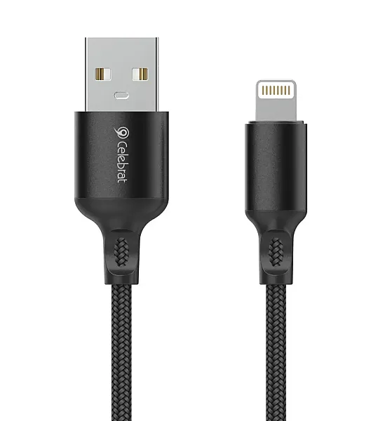 CELEBRAT καλώδιο Lightning σε USB CB-32, 2.4A, 1m, μαύρο