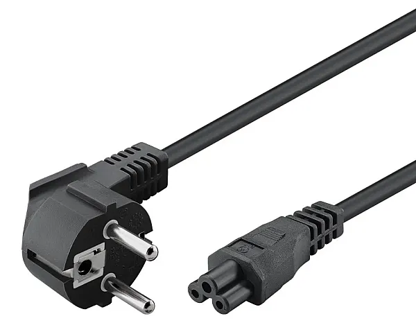 POWERTECH καλώδιο τροφοδοσίας CAB-P035, copper, 3x 0.5mm, 1.5m, μαύρο