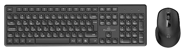 POWERTECH set ποντίκι & πληκτρολόγιο PT-1151, ασύρματο, 1600DPI, μαύρο