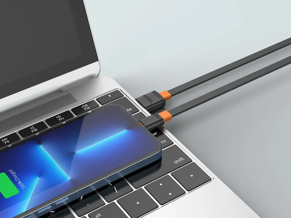 CELEBRAT καλώδιο Lightning σε USB CB-33L, flat, 2.4A, 1m, μαύρο