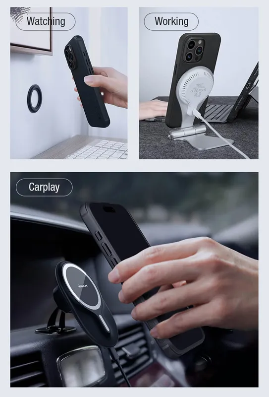 NILLKIN θήκη Super Frosted Shield Pro Magnetic, iPhone 15 Pro Max, μαύρη