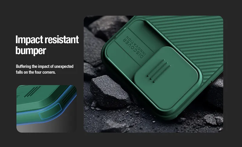 NILLKIN θήκη CamShield Pro για iPhone 15 Pro, πράσινη