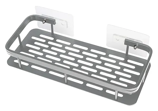 HOME USE ράφι τοίχου HUH-0161, αλουμινίου, 30x5x13cm, ασημί