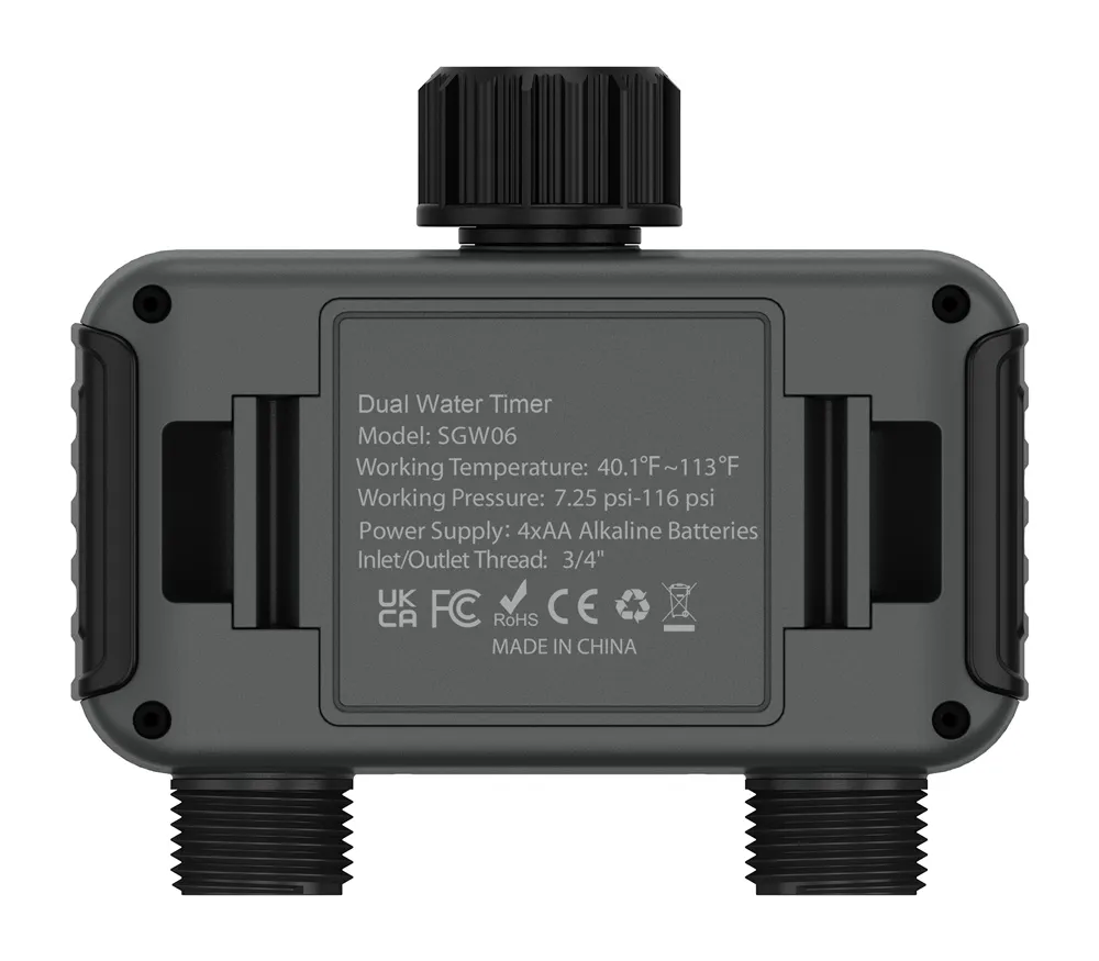 INHOCON ψηφιακός προγραμματιστής ποτίσματος SGW06, 2 θέσεων, IP55