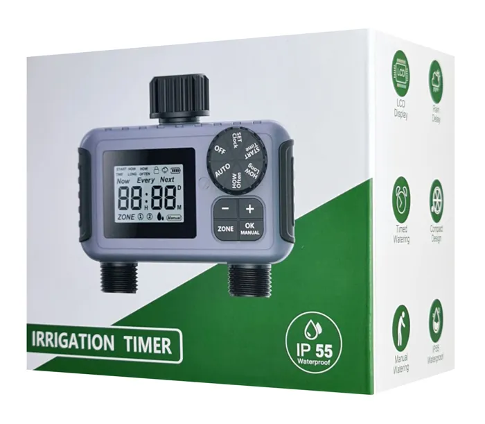 INHOCON ψηφιακός προγραμματιστής ποτίσματος SGW06, 2 θέσεων, IP55