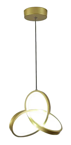 POWERTECH LED φωτιστικό οροφής HLL-0146, 25W, 4000K, Φ40cm, 1m, χρυσό