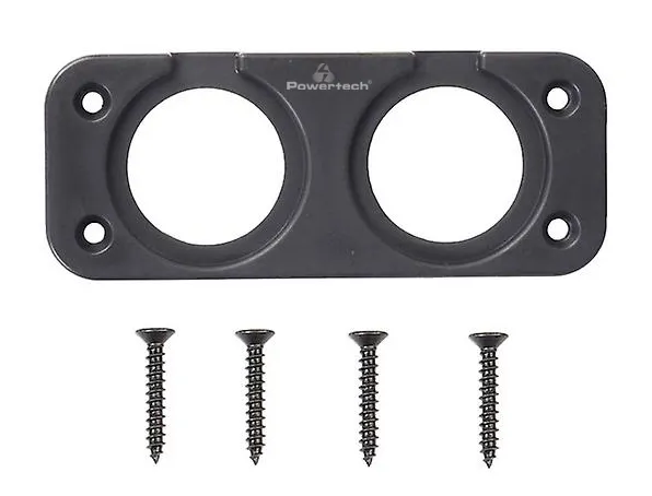 POWERTECH πάνελ πρίζας για σκάφη & οχήματα PTL-013, 2 θέσεις, 102x45mm