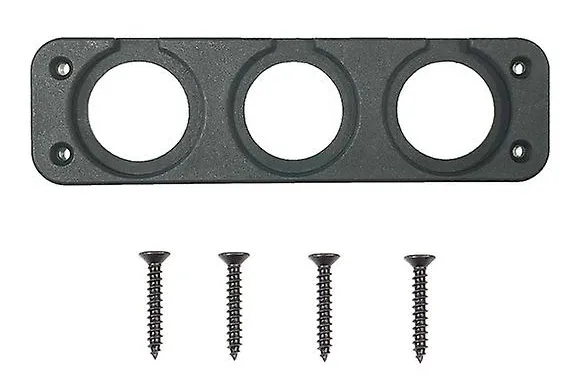 POWERTECH πάνελ πρίζας για σκάφη & οχήματα PTL-014, 3 θέσεις, 150x43mm