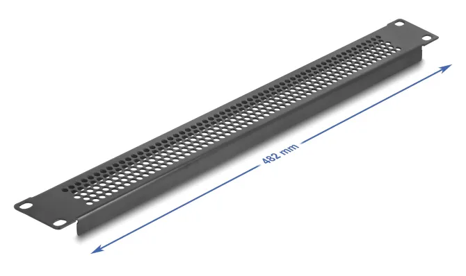 DELOCK κάλυμμα panel 67035 για 19"/1U rack, με αεραγωγούς, μαύρο