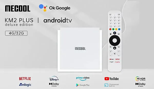 MECOOL TV Box KM2 Plus Deluxe, Google πιστοποίηση, 4K, WiFi, Android 11