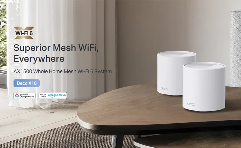 TP-LINK Home Mesh Wi-Fi System Deco X10, 1500Mbps AX1500, Ver. 1.0, 2τμχ