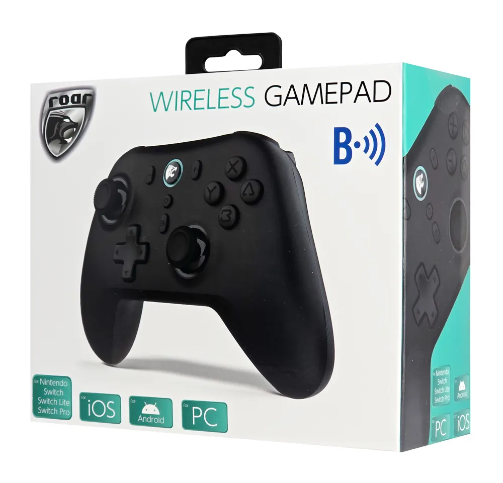 ROAR ασύρματο gamepad RR-0025 για Switch/PC/iOS/Android, Bluetooth, μαύρο
