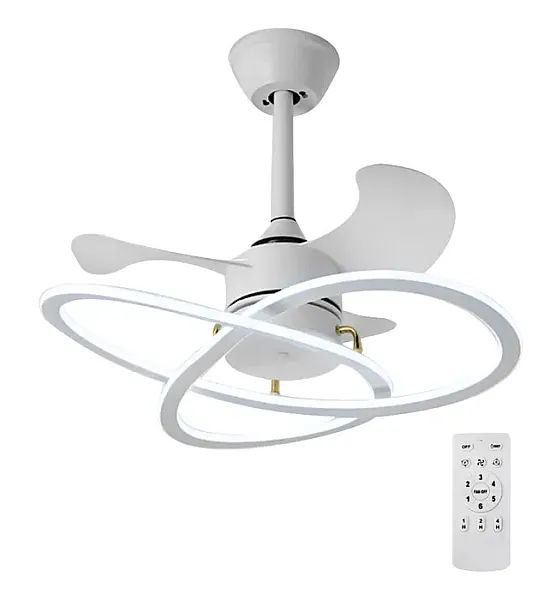 POWERTECH ανεμιστήρας οροφής HLL-0175 με LED φως, 96W, Φ60x25cm, λευκός