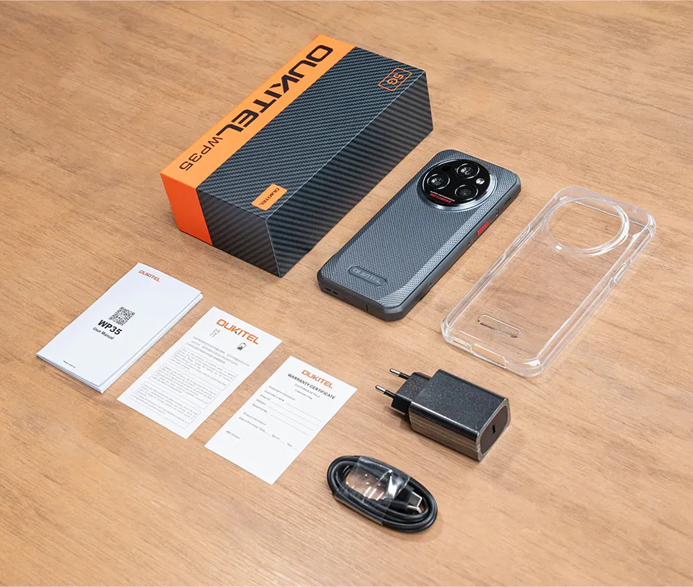 OUKITEL smartphone WP35, 6.6", 8/256GB, 5G, 11000mAh, IP68/IP69K, γκρι