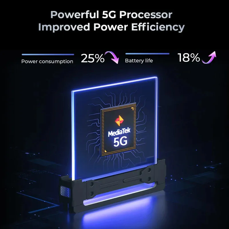 OUKITEL smartphone WP35, 6.6", 8/256GB, 5G, 11000mAh, IP68/IP69K, γκρι