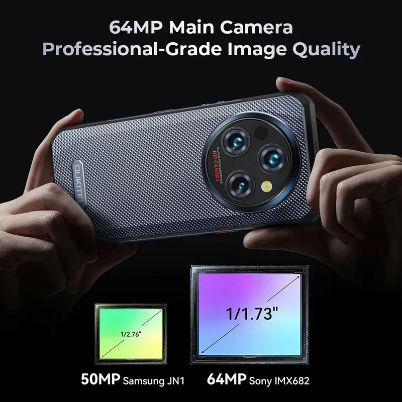 OUKITEL smartphone WP35, 6.6", 8/256GB, 5G, 11000mAh, IP68/IP69K, γκρι